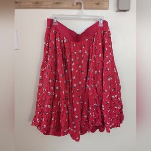 Torrid Pink Floral Skirt, size 1/2